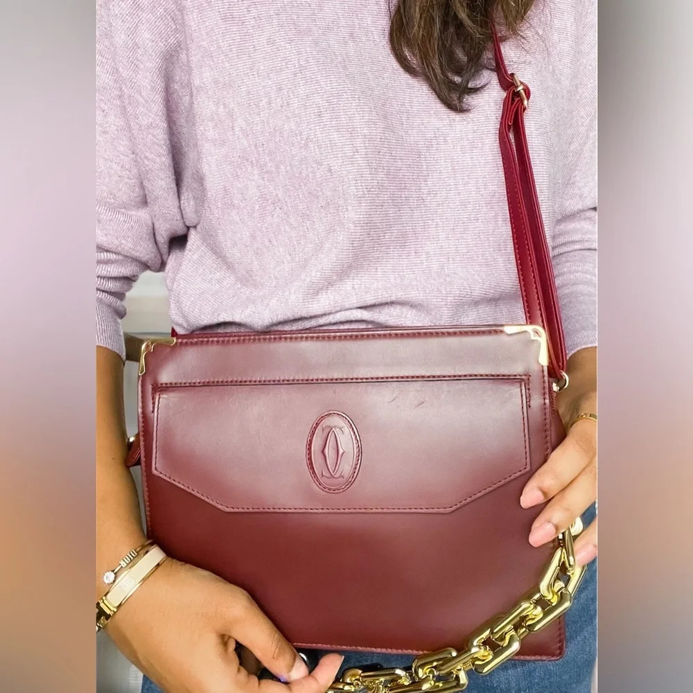 CARTIER Portfolio Large Clutch Crossbody bag ❤️ - Picture 13 of 15